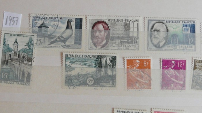 FRANTA 1957 TIMBRE STAMPILATE