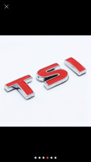 Emblema TSI portbagaj Volkswagen metal chrome foto