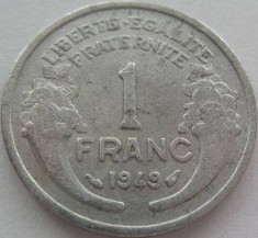 Moneda 1 Franc - FRANTA, anul 1949 *cod 3156 Allu foto