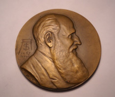 Medalie Profesor Tzigara Samurcas Intemeietorul Muzeului de Arta Nationala 1939 foto
