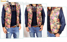 Vesta tip ZARA Philipp Plein - vesta slim fit - vest fashion - vesta barbati. foto