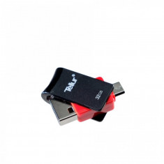 32GB Tellur OTG + USB 2.0, Black-Red foto
