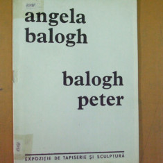 Angela si Peter Balogh tapiserie sculptura catalog expozitie 1971 Bucuresti