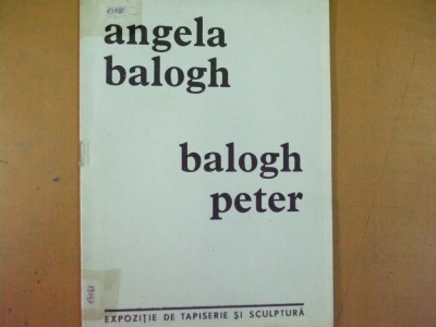 Angela si Peter Balogh tapiserie sculptura catalog expozitie 1971 Bucuresti foto