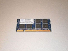 Memorie Laptop SODIMM 1GB DDR2 533Mhz pc-4200 Nanya NT1GT64U8HB0BN-37B foto