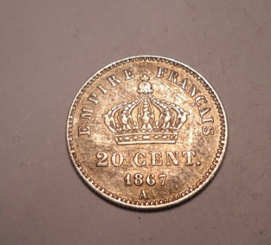 Franta 20 centimes 1867 A foto