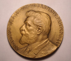 Medalie Ion I.C. Bratianu 1925 Romania Mare Superba foto