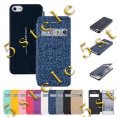 Husa Mercury window Apple iPhone 5/5S Blue Blister