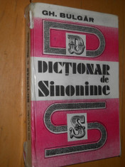 DICTIONAR DE SINONIME - GHEORGHE BULGAR foto