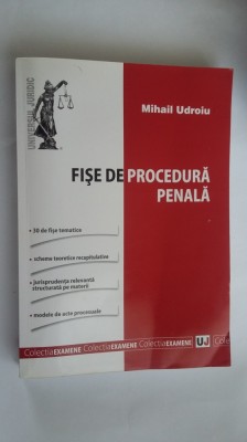 FISE DE PROCEDURA PENALA - UDROIU foto