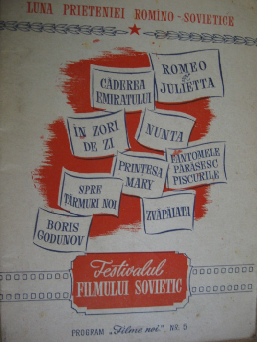 Film / Cinema - Filme noi, program, nr.5 - Festivalul filmului sovietic