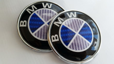 Emblema BMW capota / portbagaj tip carbon foto