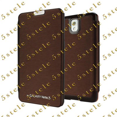 Husa Mercury Techno Flip Samsung Galaxy Note3 N9005 Brown Blister foto