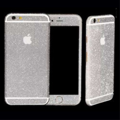 Sticker iPhone 6 Stralucitor Acoperire Completa Argintiu foto