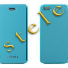Husa Mercury Techno Flip Apple iPhone 5/5S SkyBlue Blister