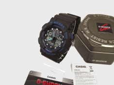 ceas CASIO G SHOCK ga100 Black-Blue(Poze reale,Garantie) foto