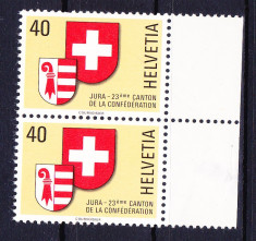 Timbre ELVETIA 1978 = CANTONUL DIN JURA, MNH foto