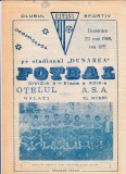 Program meci fotbal OTELUL GALATI - ASA TARGU MURES 22.05.1988