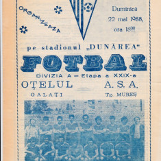 Program meci fotbal OTELUL GALATI - ASA TARGU MURES 22.05.1988