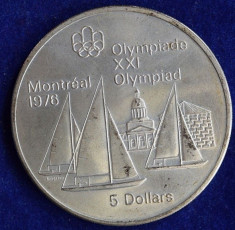 M. 5 dollars 1973 Canada, argint foto