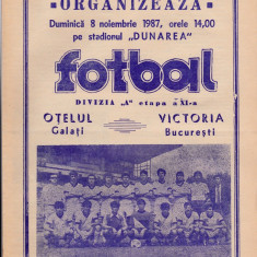 Program meci fotbal OTELUL GALATI - VICTORIA BUCURESTI 08.11.1987