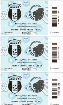 Bilet meci fotbal ASTRA GIURGIU-FC COPENHAGA 27.07.2016 foto