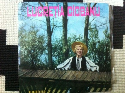 Lucretia Ciobanu Feciorii din rasinari disc single vinyl muzica populara EPC 437 foto