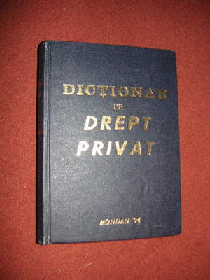 Dumitru Radescu - Dictionar de drept privat foto