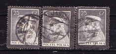 Timbre POLONIA 1935 = MOARTEA MARESALULUI JOSEF PILSUDSKI (1867-1935) foto