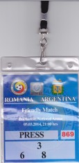 Acreditare meci fotbal ROMANIA - ARGENTINA 05.03.2014 foto