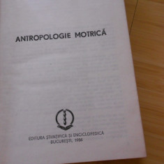 MIRCEA IFRIM--ANTROPOLOGIE MOTRICA - 1986