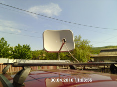 Suport cu antena panoramica si lnb pentru rulota foto