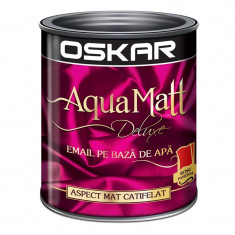 Vopsea acrilica Oskar Aqua Matt Rosu pasional 0.6l foto