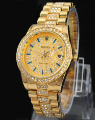 CEAS DAMA ROLEX OYSTER DATEJUST Gold-PRET IMBATABIL-CALITATEA 1-SUPERB-REDUS !! foto