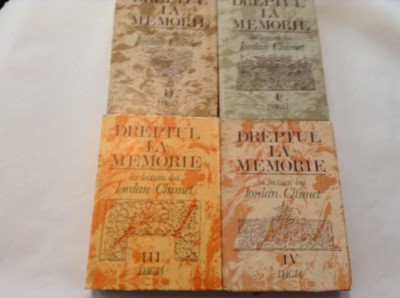 DREPTUL LA MEMORIE * in lectura lui IORDAN CHIMET , 4 volume,RF10/3 foto