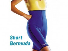 Pantaloni Fitness Short Bermuda neopren cu 2 fete pantaloni sport pt slabit foto