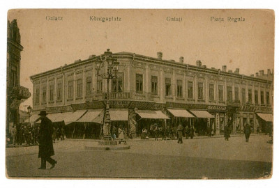 841 - GALATI, Piata Regala, Romania - old postcard - used - 1919 foto