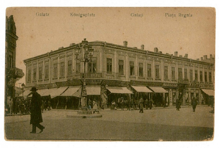 841 - GALATI, Piata Regala, Romania - old postcard - used - 1919