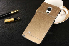 Husa aurie aluminiu +plastic MOTOMO calitate Samsung Galaxy S5 i9600 G900 +folie foto