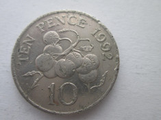 Guernsey 10 pence 1992 foto