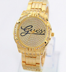 CEAS DAMA GUESS PREMIUM GOLD SIGNATURE TREND EDITION-SUPERB-COLECTIE 2016 !!! foto