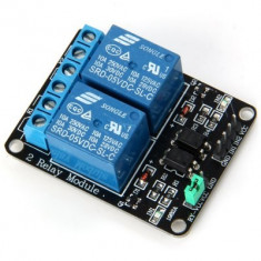 modul 2 relee canale 5V 220v ttl arduino PIC AVR ARM STM32 foto