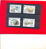 WWF-50=URSS 1987=Serie de 4 timbre neștampilate,tematica WWf-urși polari