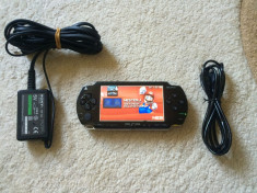 PSP Modat PERMANENT+card 4GB(34 jocuri pe card:Jocuri Nintendo Super Mario,etc) foto