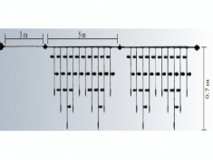 Ghirlanda ext. 100 Bec Alb cu Cablu Alb 5x0.7m + 3m foto