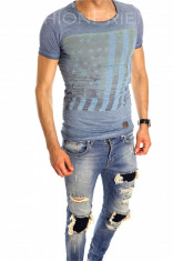 Tricou tip ZARA - tricou barbati - tricou slim fit - tricou fashion - 6532 foto