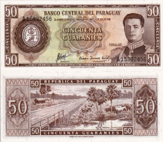 PARAGUAY 50 guaranies 1952 UNC!!! foto