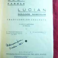 Esop - Fabule si Lucian - Dialogii Mortilor , trad. I.Teodorescu 1935