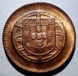 F.653 PORTUGALIA 2 CENTAVOS 1921 XF/AUNC RARA 5,46g/23mm, Europa, Bronz