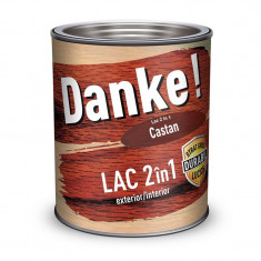 Lac colorat pentru lemn Danke 2 in 1 Castan 2.5l foto